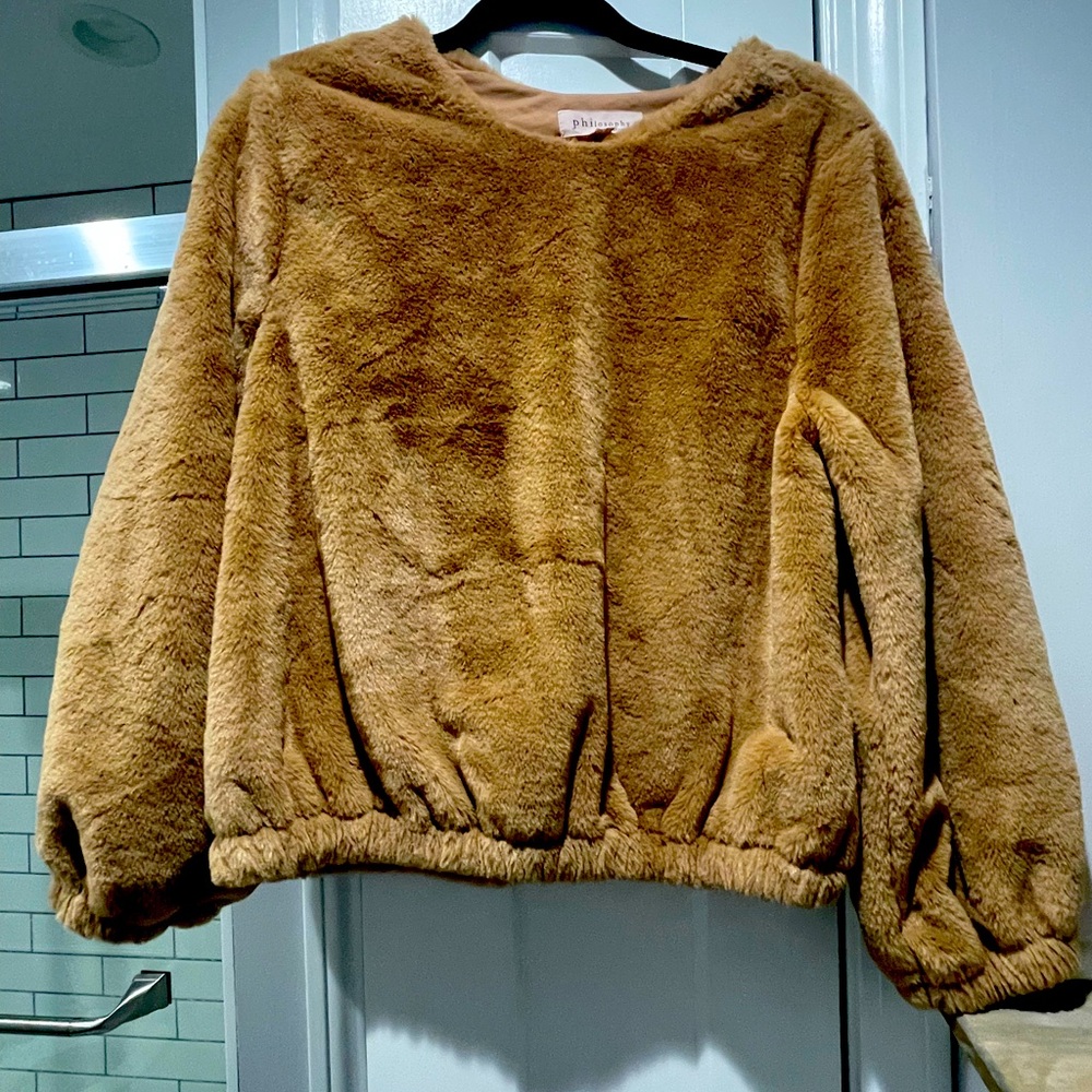 Chestnut Faux Fur Pullover